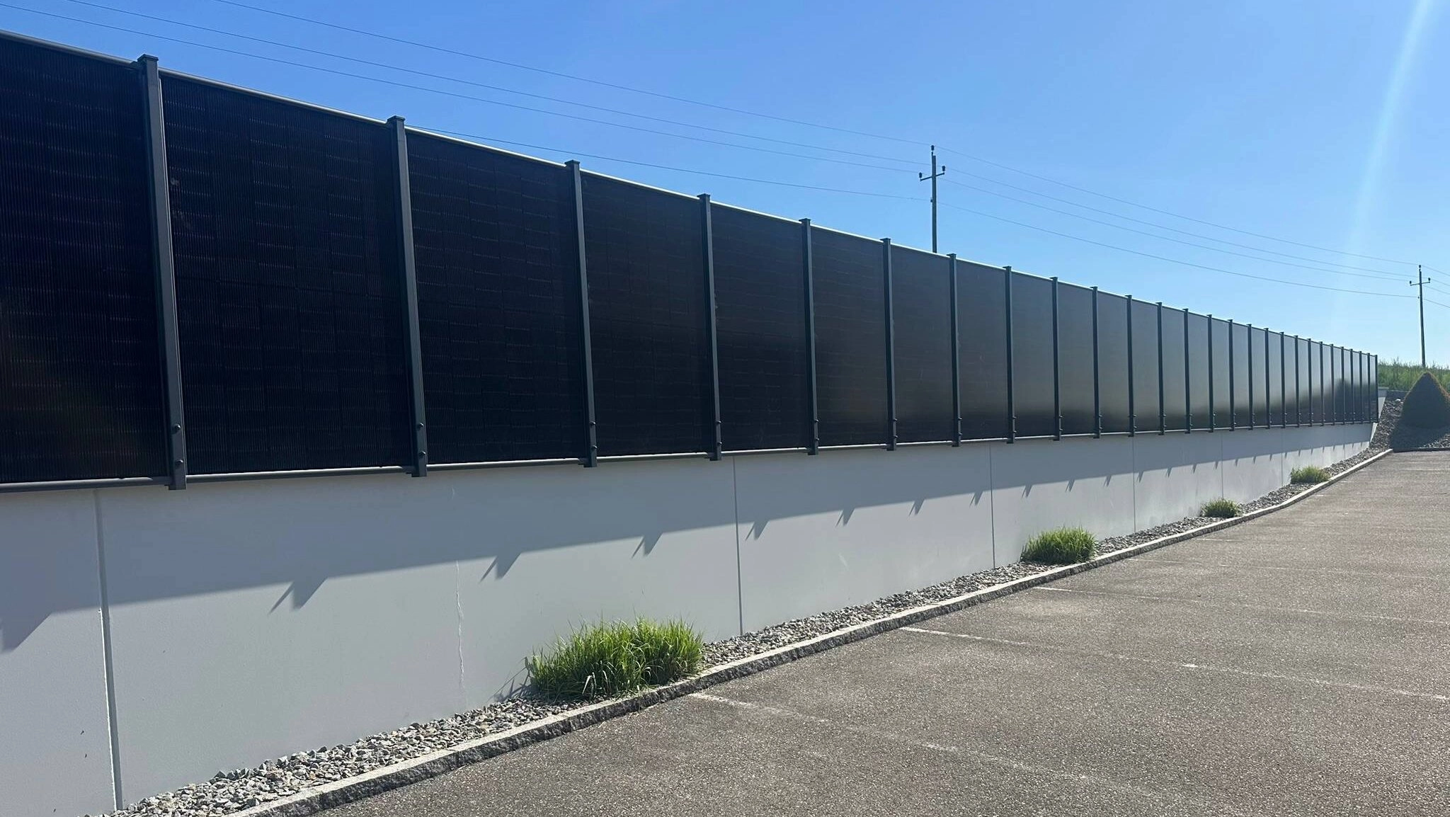 FlexAD Solarsichtschutz, FlexAD PV Sichtschutz, PV Sichtschutzzaun, Solar Sichschutzzaun