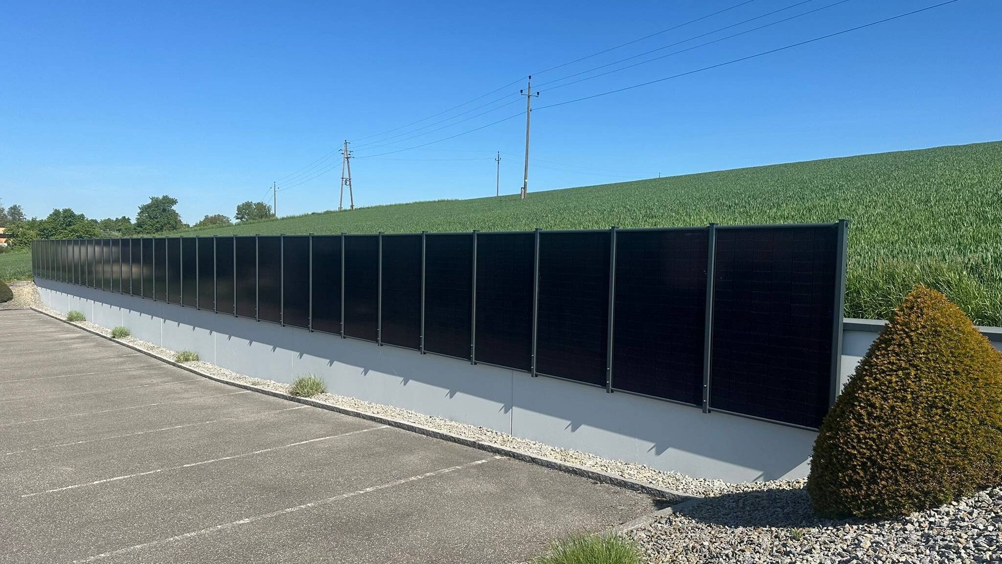 FlexAD Solarsichtschutz, FlexAD PV Sichtschutz, PV Sichtschutzzaun, Solar Sichschutzzaun